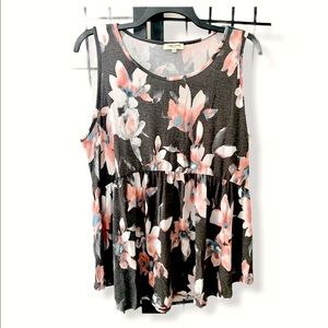Sweet Lovely Empire Floral Tank 3X